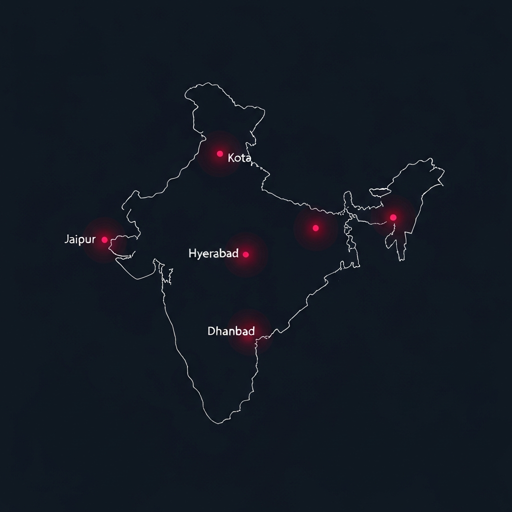 Pilot cities map — India
